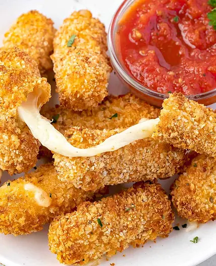 Low-Cal Air Fried Mozzarella Sticks
