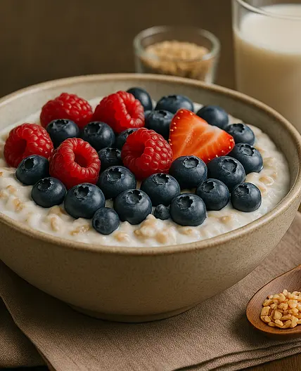 Bowl avoine, skyr et fruits rouges