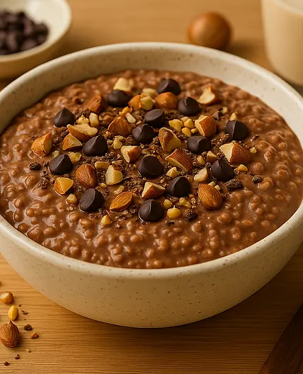 Overnight cacao-noisette aux flocons de riz