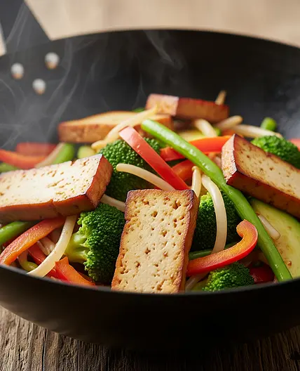 Wok de Légumes et Tofu Fumé