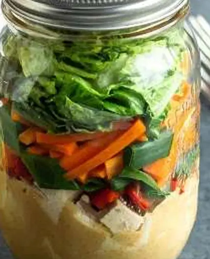 PEANUT LIME CHICKEN MASON JAR SALAD