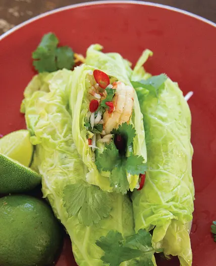 Chilli and Prawn Salad Rolls