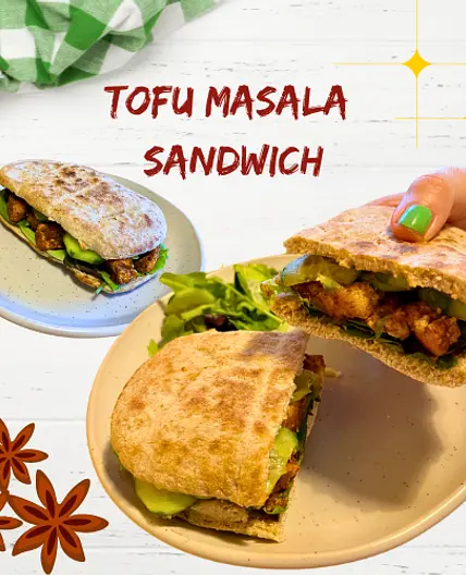 Tofu masala sandwich