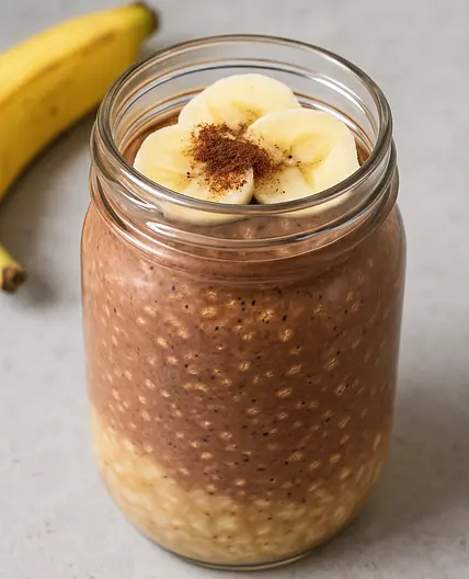 Overnight oats banane-chocolat