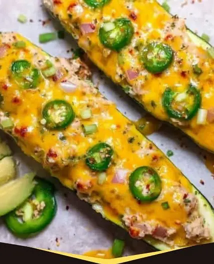 Cheesy Tuna Melt Zuchinni Boats(After 3rd Week)