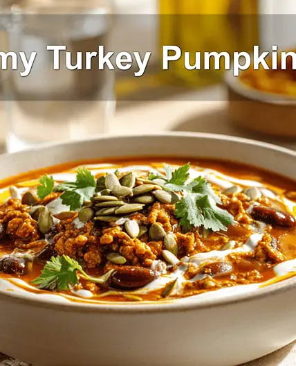 Quick 20-Minute Creamy Turkey Pumpkin Chili