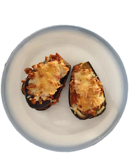 BERENJENAS AL HORNO CON CARNE PICADA