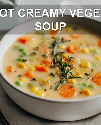 Cozy Vegetable Soup in Pot for Fall Nights