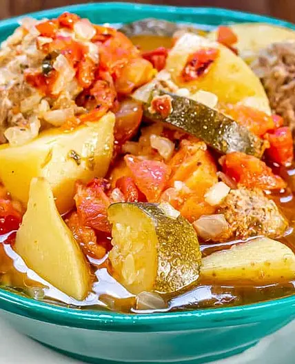 High-Protein Albóndigas Soup (with Store-Bought Meatballs)