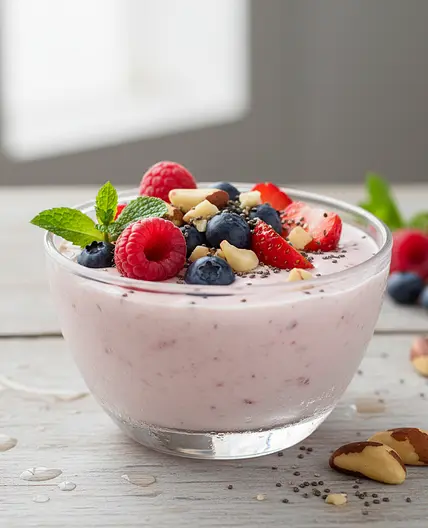 Dessert Sans Sucre : Mousse Légère Fruits Rouges & Sélénium