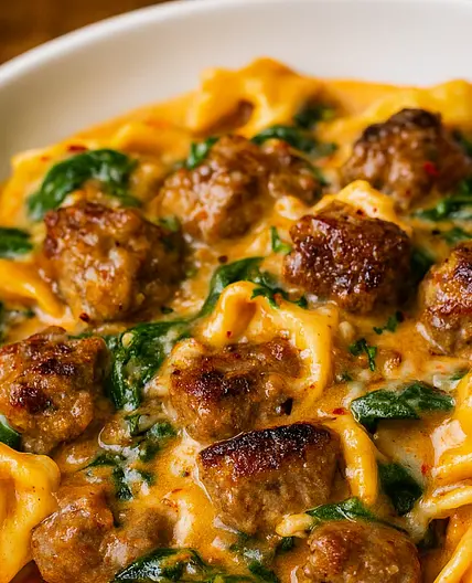 Sausage Tortellini in Creamy Sauce