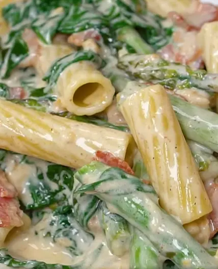 Cajun asparagus bacon pasta