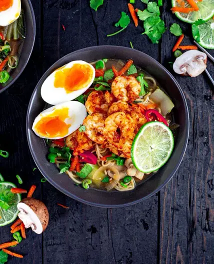 Easy Shrimp Ramen Bowl