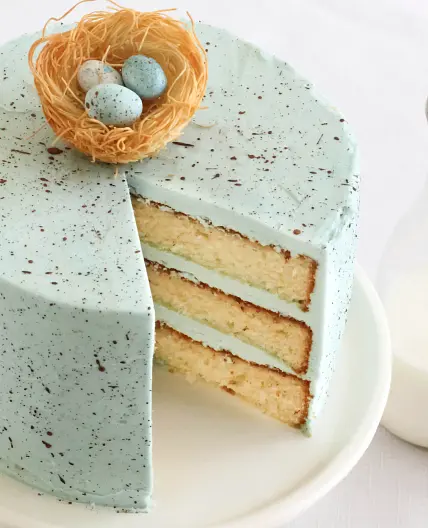 Speckled Egg Malted Milk Cake