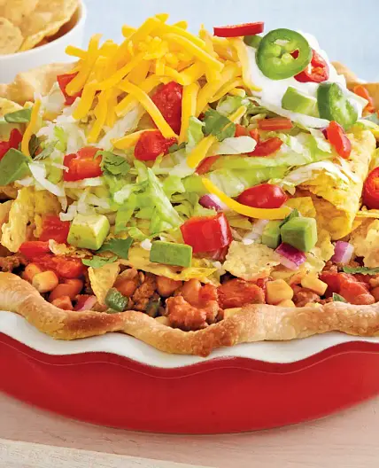 Salad-Topped Taco Pie
