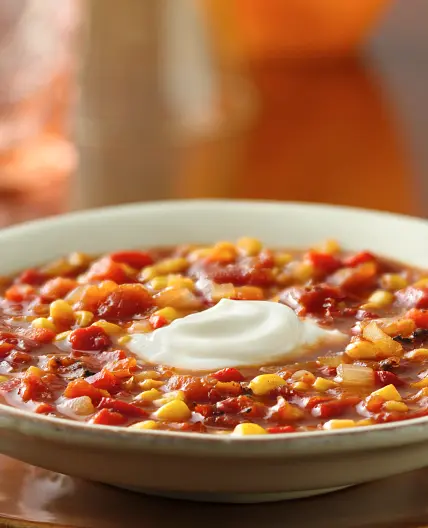 Mexican Roasted-Corn and Red Pepper Soup
