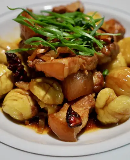 Braised Pork Belly with Chestnut