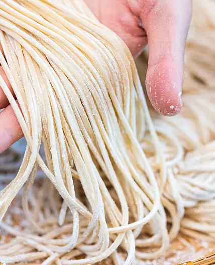 Homemade Lo Mein Noodles