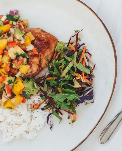 Pan-Seared Chicken Breast with Mango Salsa
