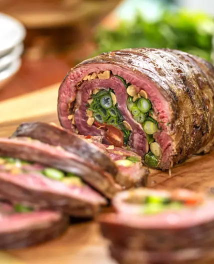 Grilled Thai Curry Beef Roll