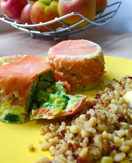 Les Timbales de Jeanne (saumon à la mousse de courgettes au micro-ondes)