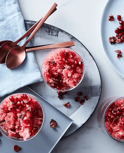 Yotam Ottolenghi's pomegranate and rose granita