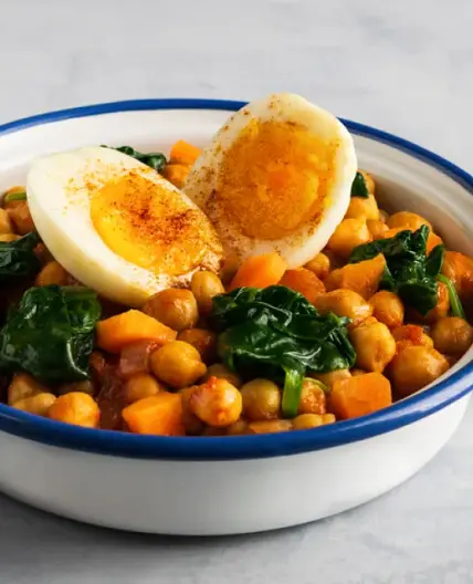 Mijoté de pois chiches aux épinards