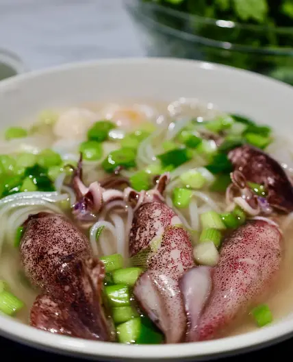 Hu Tieu Muc (Vietnamese Squid Rice Noodle)