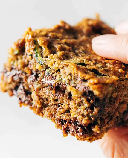 Almond Butter Chocolate Chip Zucchini Bars