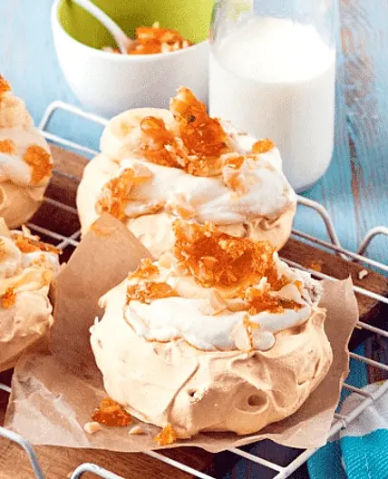Best Mini Pavlovas with Macadamia Toffee recipe