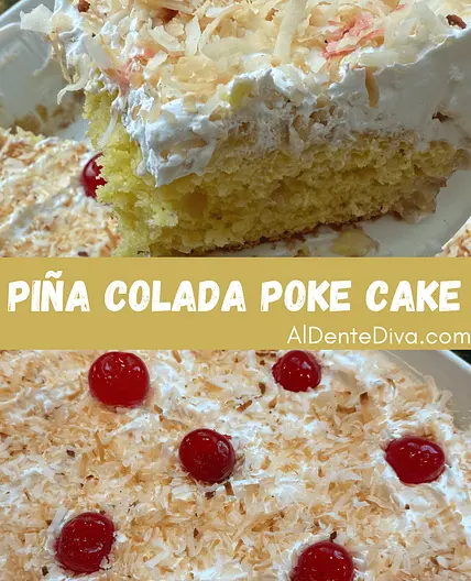 Piña Colada Poke Cake