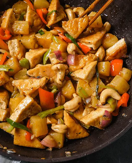 Pineapple Cashew Tofu Stir-Fry