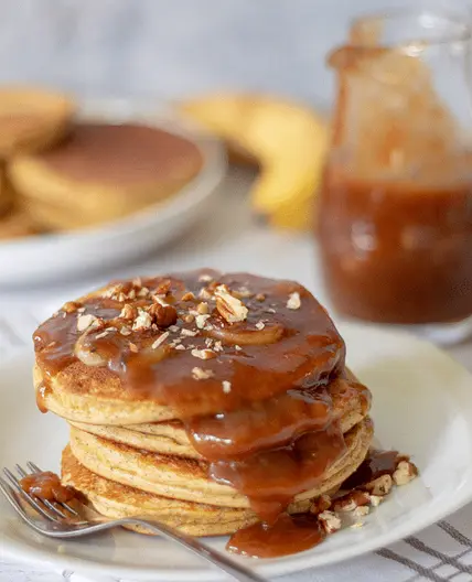 Keto Bananas Foster Pancakes | Gluten Free