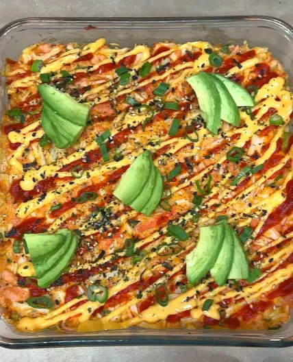 Salmon Sushi Bake Recipe