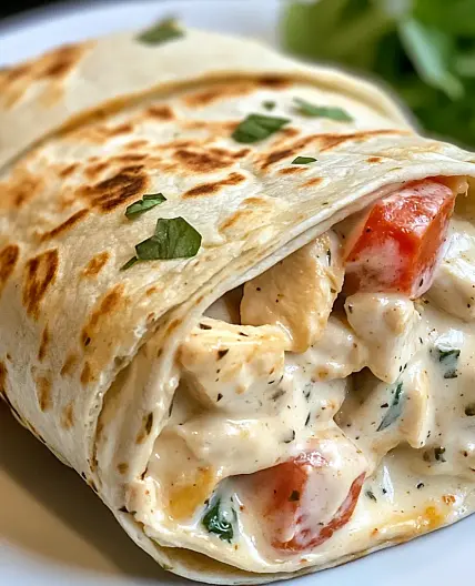 Chicken Alfredo Wraps Recipe