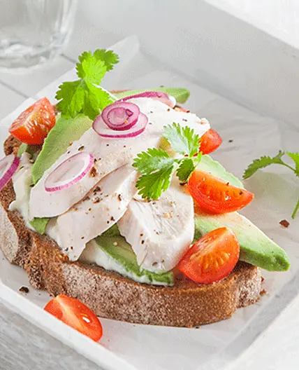 Chicken & avocado sandwich topper