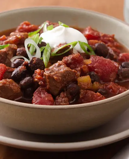Slow-Cooker Steak and Black Bean Chili