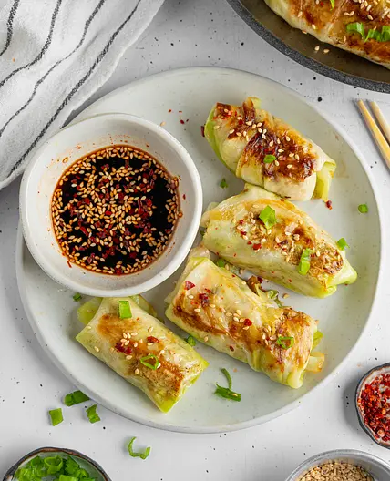 Vegan Cabbage-Wrapped Dumplings with Tofu