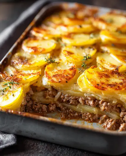 Easy Ground Beef & Potato Hobo Casserole (Oven-Baked)