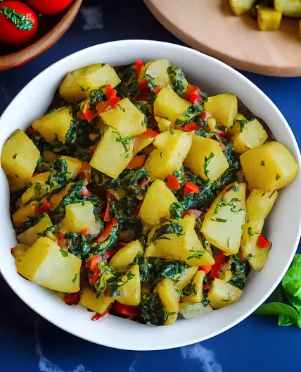 Potato and Spinach