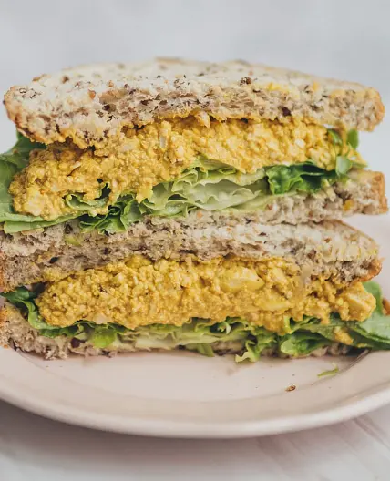 Vegan Curried Egg Sandwich