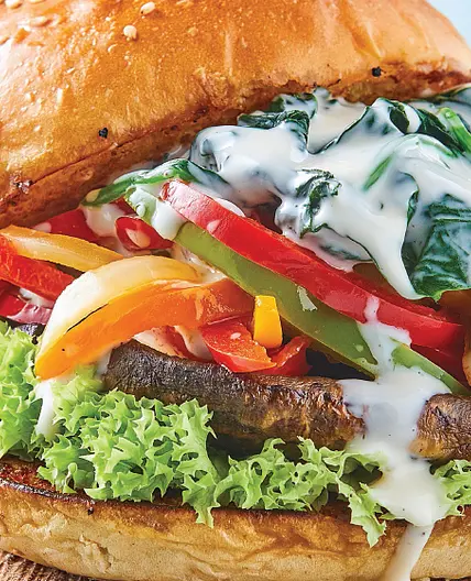 Hamburguesa vegetariana receta con portobello