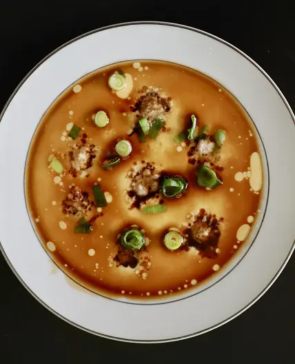 Chinese Steamed Egg with Meatballs