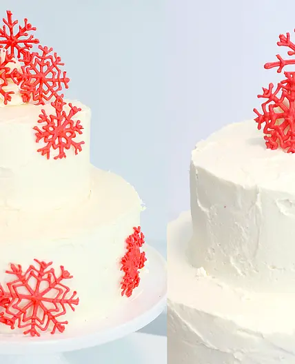 Red Velvet White Christmas Cake