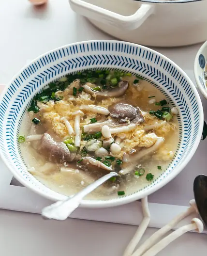Mushroom Egg Drop Soup