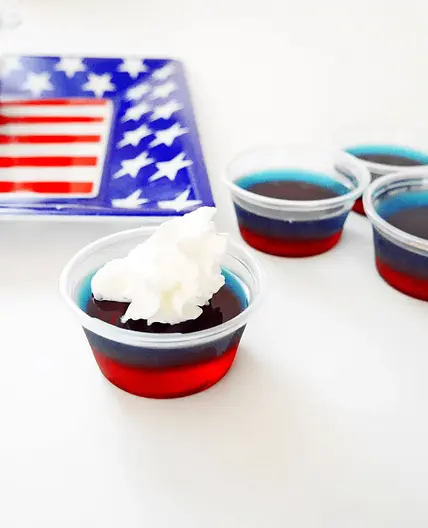 Red White & Blue Jello Shots