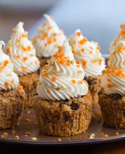 Healthy Carrot Cake Cupcakes