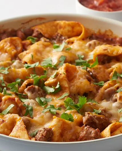 20-Minute Smothered Beef Burrito Skillet