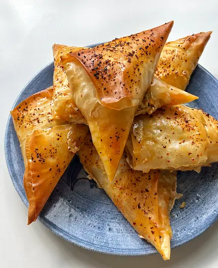 Chilli Oil Spinach Feta Pastries