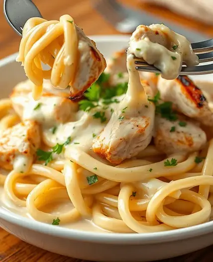 cheesy Justalittlebite Chicken Alfredo